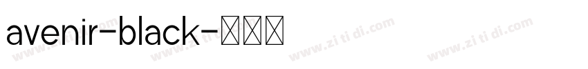 avenir-black字体转换