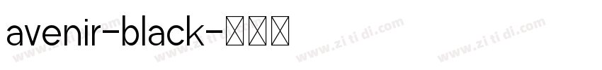 avenir-black字体转换
