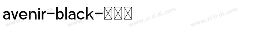 avenir-black字体转换
