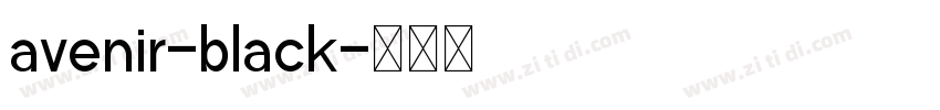 avenir-black字体转换