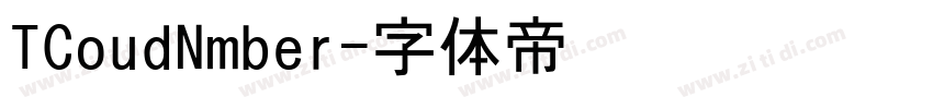 TCoudNmber字体转换
