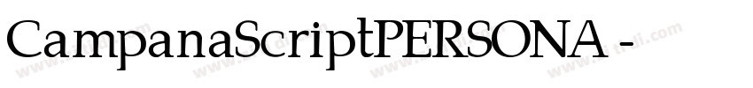 CampanaScriptPERSONA字体转换