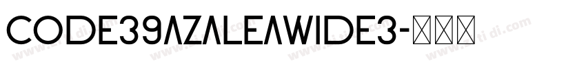 Code39AzaleaWide3字体转换