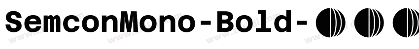 SemconMono-Bold字体转换