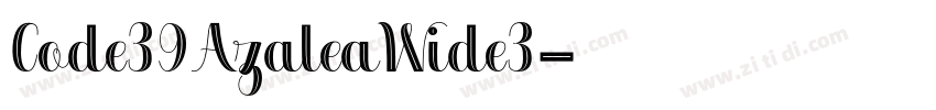 Code39AzaleaWide3字体转换