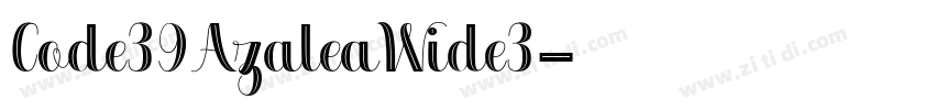 Code39AzaleaWide3字体转换