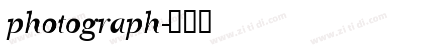 photograph字体转换