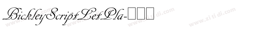 BickleyScriptLetPla字体转换
