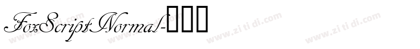 FoxScriptNormal字体转换