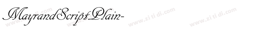 MayrandScriptPlain字体转换