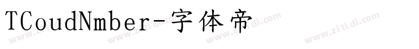 TCoudNmber字体转换