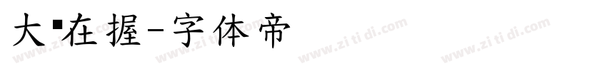 大钱在握字体转换
