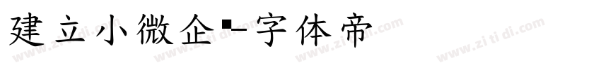 建立小微企业字体转换