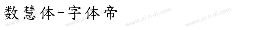 数慧体字体转换