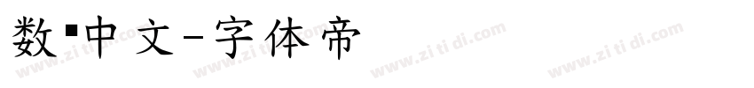 数码中文字体转换