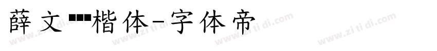 薛文轩钢笔楷体字体转换