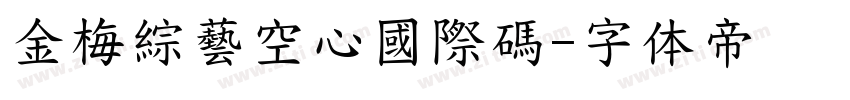 金梅綜藝空心國際碼字体转换