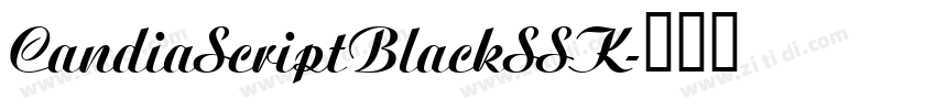 CandiaScriptBlackSSK字体转换