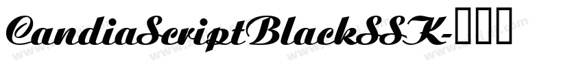 CandiaScriptBlackSSK字体转换