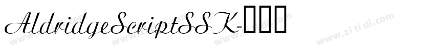 AldridgeScriptSSK字体转换