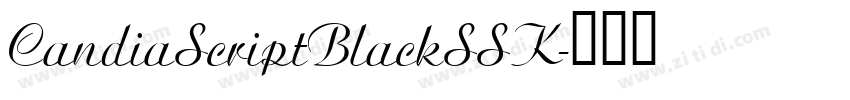 CandiaScriptBlackSSK字体转换