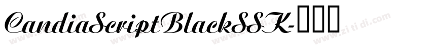 CandiaScriptBlackSSK字体转换