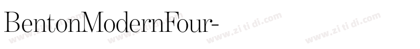 BentonModernFour字体转换