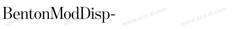 BentonModDisp字体转换