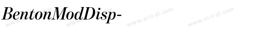 BentonModDisp字体转换
