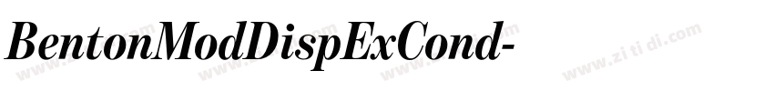 BentonModDispExCond字体转换