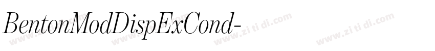 BentonModDispExCond字体转换