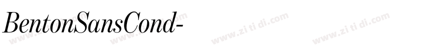 BentonSansCond字体转换