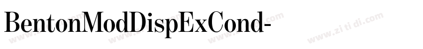 BentonModDispExCond字体转换