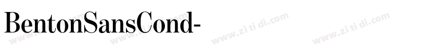 BentonSansCond字体转换
