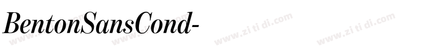 BentonSansCond字体转换