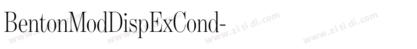 BentonModDispExCond字体转换