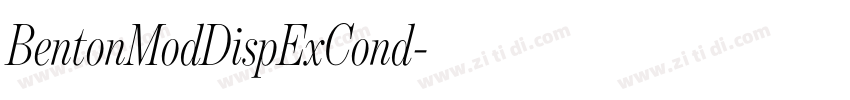 BentonModDispExCond字体转换