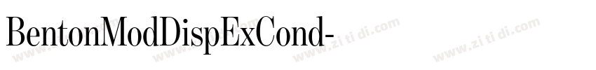 BentonModDispExCond字体转换