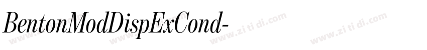 BentonModDispExCond字体转换