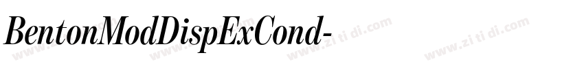 BentonModDispExCond字体转换