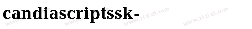 candiascriptssk字体转换