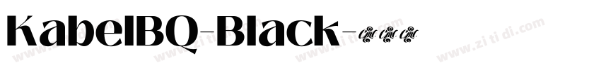 KabelBQ-Black字体转换