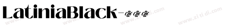 LatiniaBlack字体转换