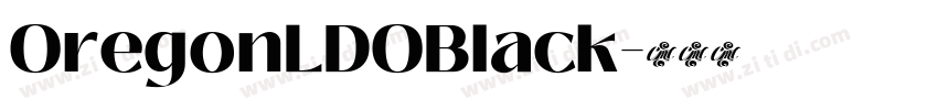 OregonLDOBlack字体转换