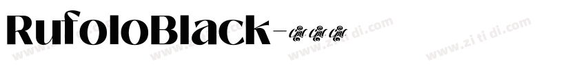 RufoloBlack字体转换
