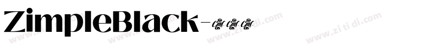 ZimpleBlack字体转换