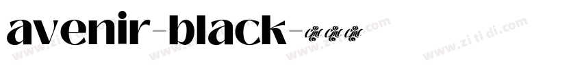 avenir-black字体转换