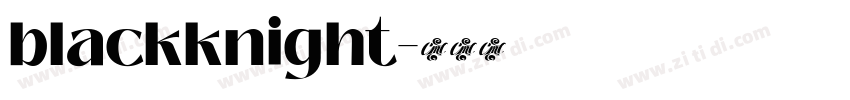 blackknight字体转换