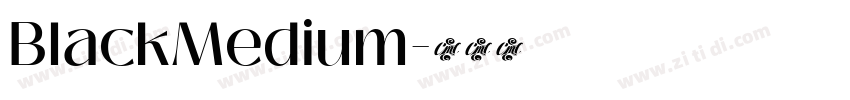 BlackMedium字体转换