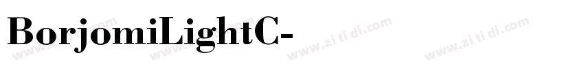 BorjomiLightC字体转换